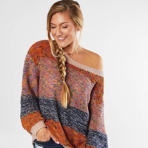 BKE Marled Rainbow Yarn Sweater
